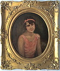 Portrait of a Young Woman by Hoffman Art Nouveau
