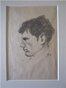 Balthus Original Drawing Portrait of a Man Provenance
