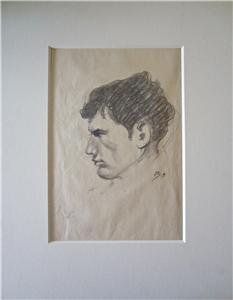 Balthus Original Drawing Portrait of a Man Provenance