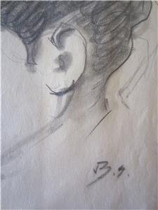 Balthus Original Drawing Portrait of a Man Provenance