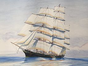 English Ship Portrait Cutty Sark by John Whitlock