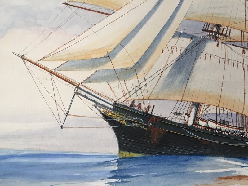 English Ship Portrait Cutty Sark by John Whitlock