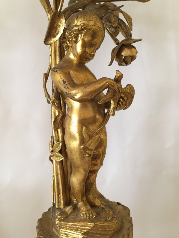 Antique French gilt bronze candelabra c.1860
