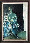 Vintage Post Impressionist Nude Female Oil Painting