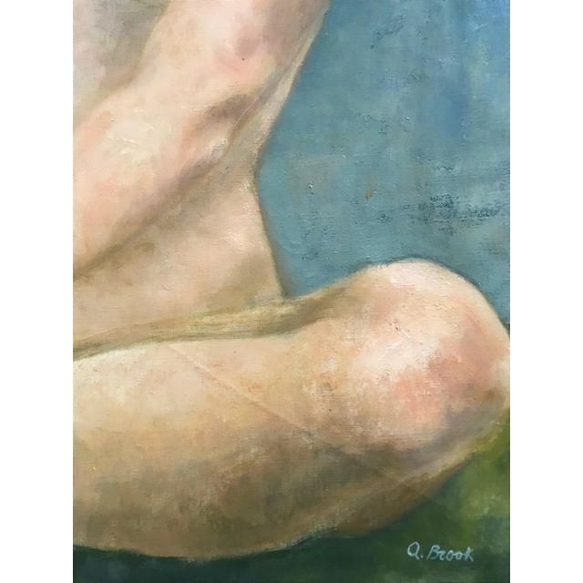Oil Painting Seated Female Nude by Alexander Brook