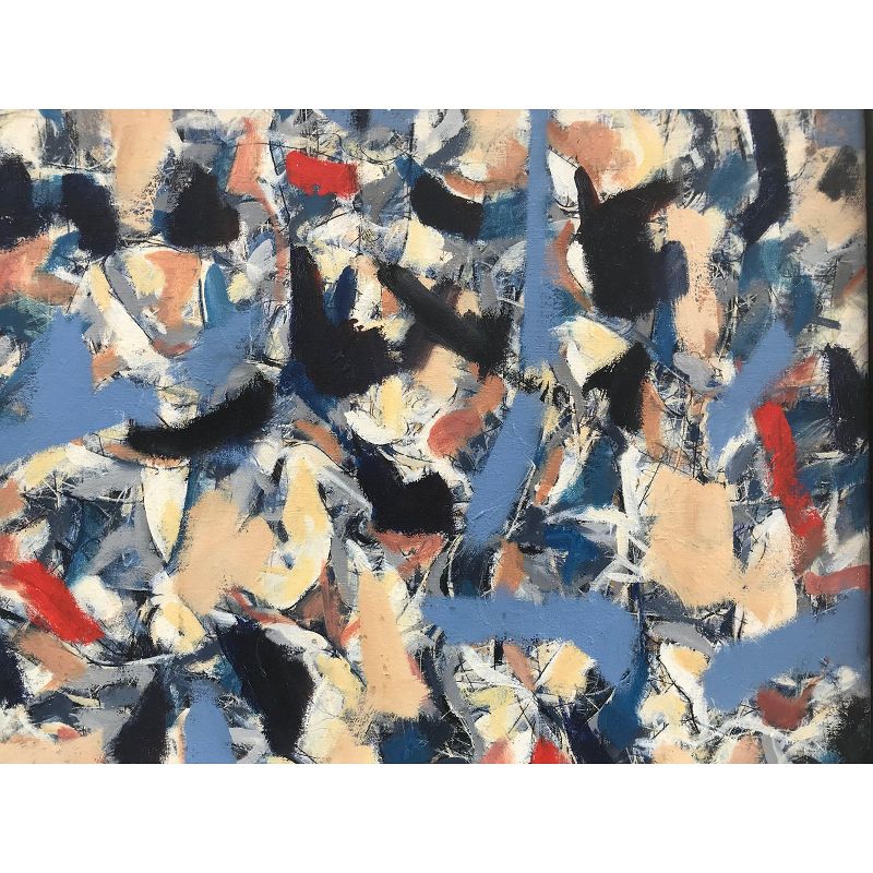 Modernist Abstract Oil Painting on Canvas by Ken Stabler