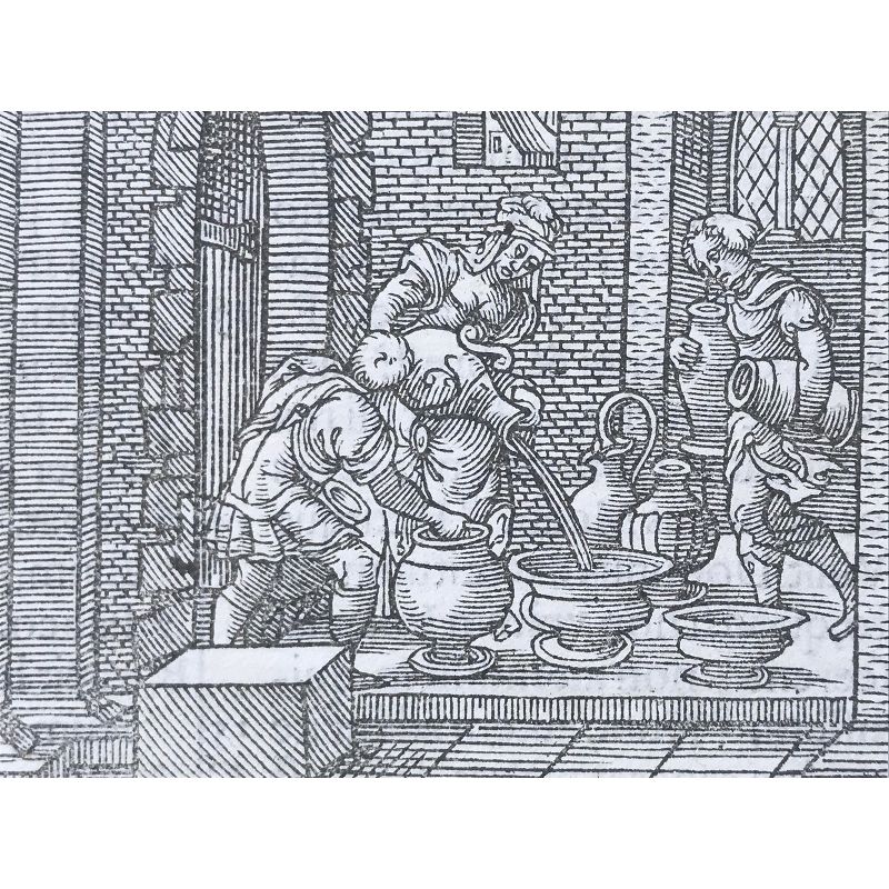 Old Master 16th Century Woodcut Engraving Print by Virgil Solis C.1550
