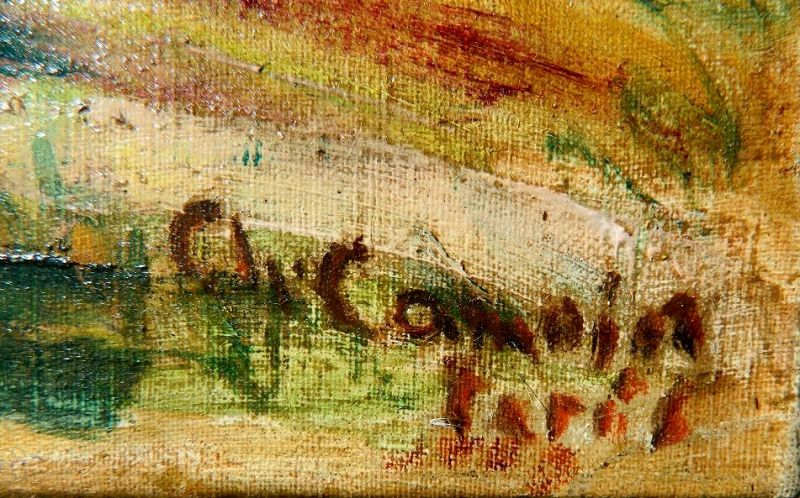 Charles Camion Postimpressionist Oil Painting French Country Village