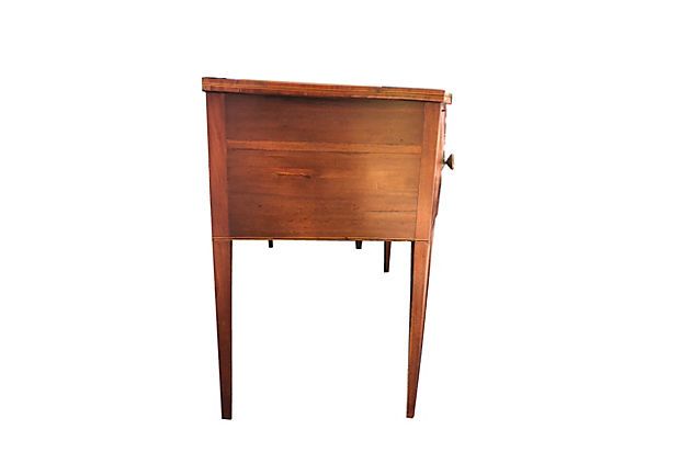 American Inlaid Sheraton/Federal Bow Front Sideboard