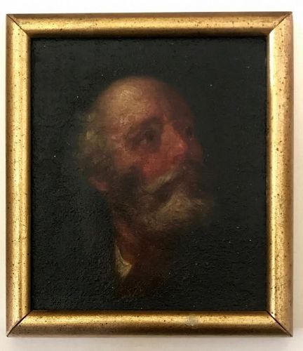 Antique Miniature 17th Century Old Master Painting Portrait of a Man