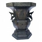 Antique Japanese Archaic Bronze Vase From a Buddhist Temple C.1846