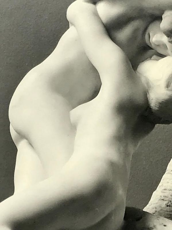 Antique Photograph Rodin's Sculpture of Cupid Signed by Auguste Rodin