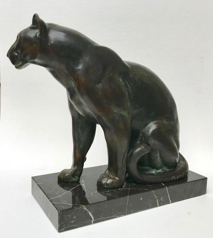 Original Vintage French Art Deco Bronze of a Panther by Max Le Verrier