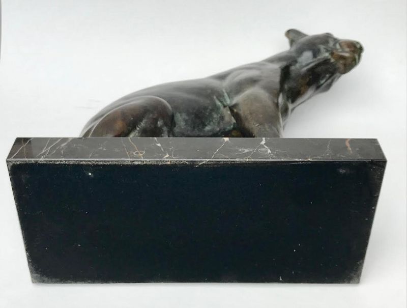Original Vintage French Art Deco Bronze of a Panther by Max Le Verrier