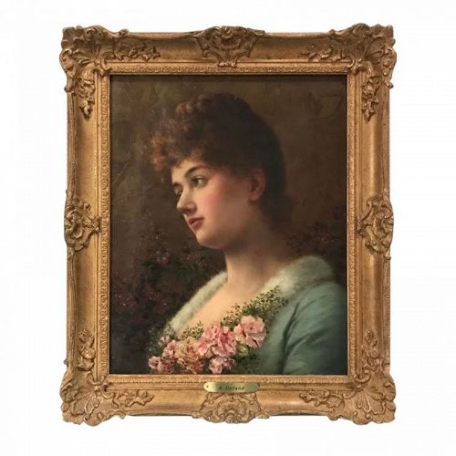 Antique English Portrait of a Woman by William Dollond