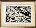 Expressionist Etching "Garden of No Tomorrows" by Sylvia T. Gavurin