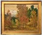 Oil Painting Colorado Aspens Estes Park Colorado by David Stirling