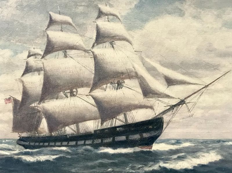 Sailing Ship Portrait &quot;The Canton Packet&quot; Boston by Harry H. Howe