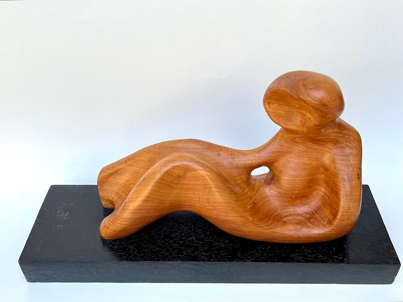 Modernist Abstract Sculpture Female Figure by Appukuttan Achary India