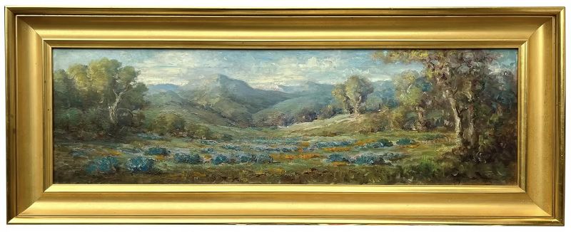 Impressionist California Painting Mt. Hamilton by Charles Harmon 1914