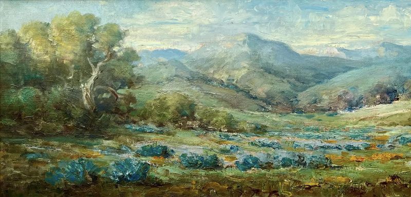 Impressionist California Painting Mt. Hamilton by Charles Harmon 1914
