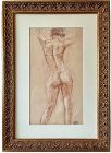 French Nude Female Drawing by Aristide Maillol (1861 - 1944)