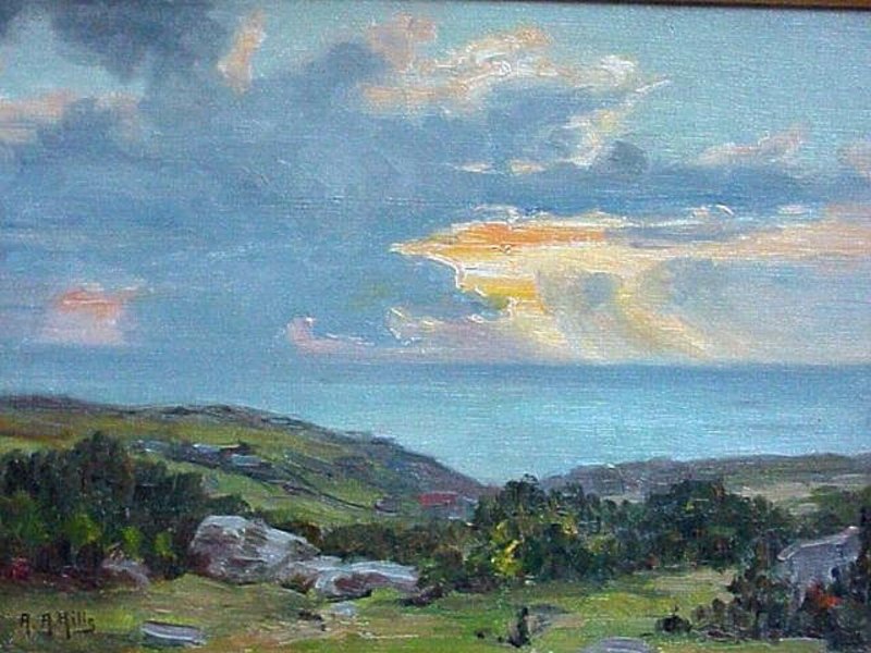 Anna Althea Hills California Impressionist Oil Laguna