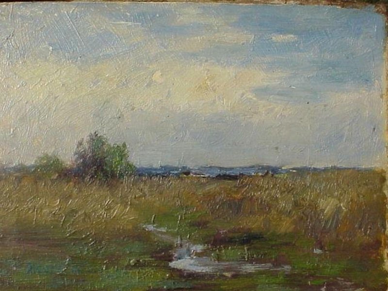 Bruce Crane N.A. impressionist landscape oil Old Lyme