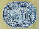 Staffordshire Transferware senic  platter c.1825 Clews