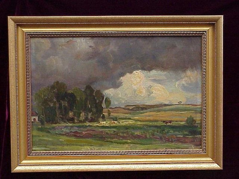 French Impressionist landscape Rene Ovyn oil