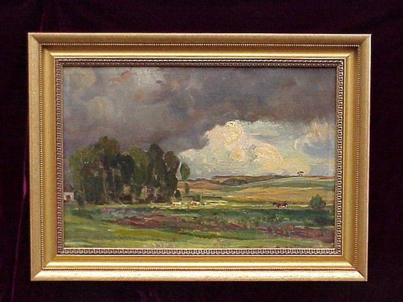French Impressionist landscape Rene Ovyn oil