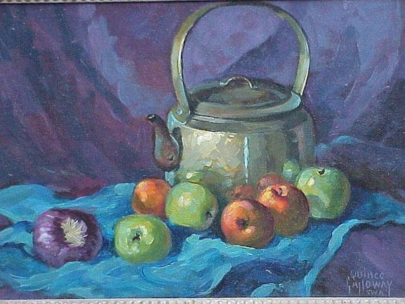 Quince Galloway California impressionist listed oil