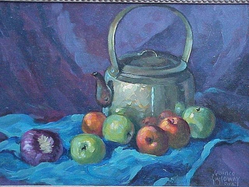 Quince Galloway California impressionist listed oil