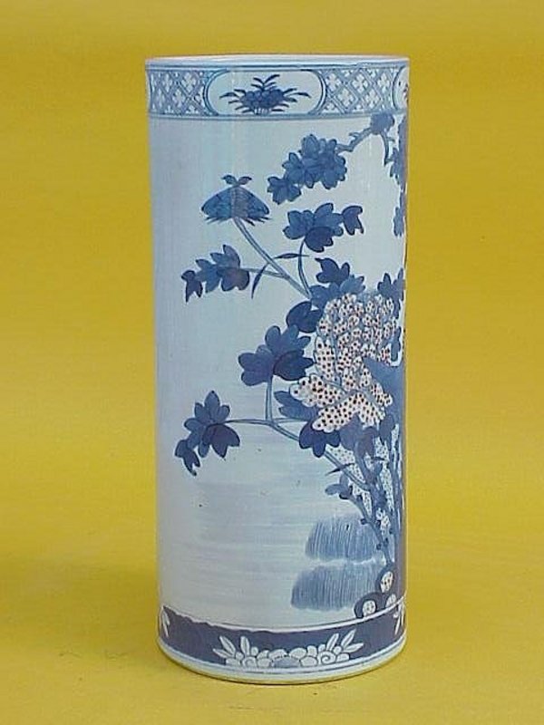 Chinese export Imari porcelain vase brushpot c.1860