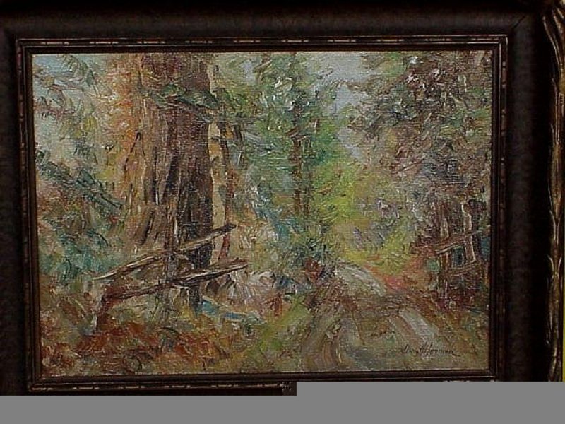 Charles Harmon California impressionist redwoods