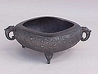 Japanese Bronze Ichibana bowl figures c.1900