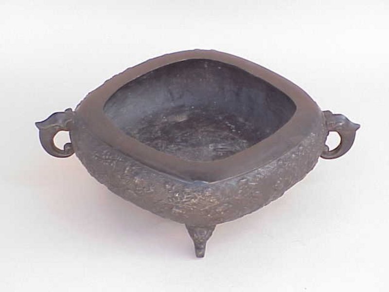 Japanese Bronze Ichibana bowl figures c.1900