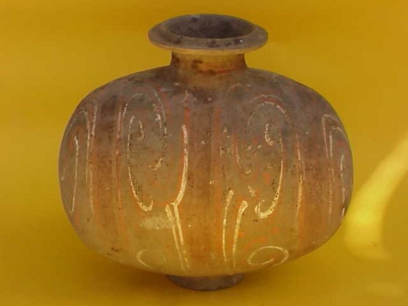 Han Dynasty Pottery Cocoon Jar 206 BC-220 AD