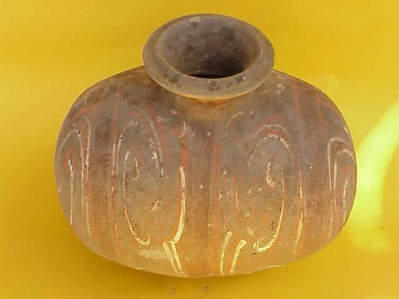 Han Dynasty Pottery Cocoon Jar 206 BC-220 AD