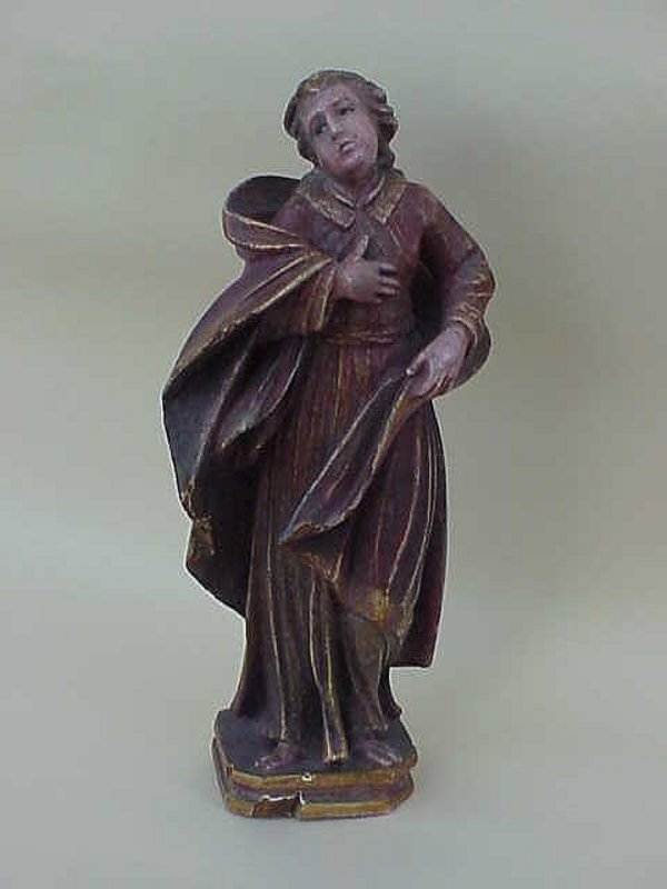 Antique Carved Santo or Saint statue European c. 1840