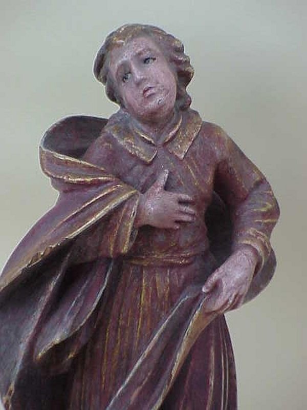 Antique Carved Santo or Saint statue European c. 1840
