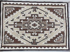 Navajo Two Grey Hills Rug Native American textile art