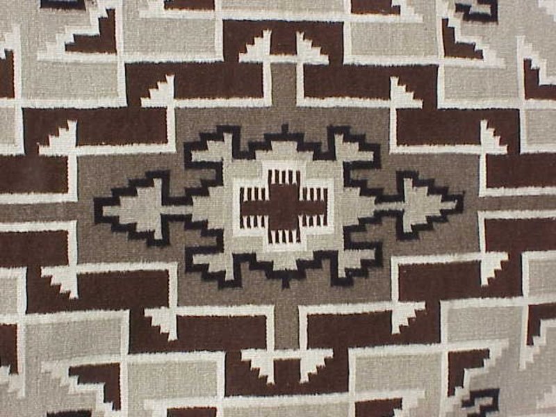 Navajo Two Grey Hills Rug Native American textile art