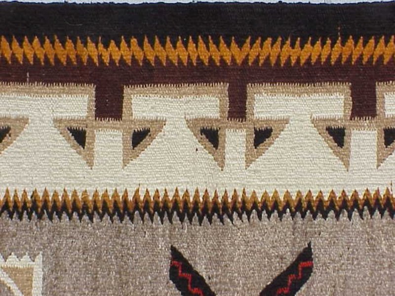 Fine Navajo Teec Nos Pos Indian rug Bessie Little Pouch