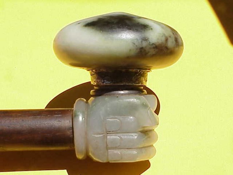 Chinese Jade antique opium pipe c.1890