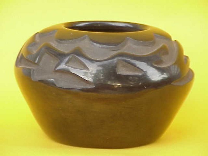 Santa Clara Pueblo Pottery Bowl Gwen Tafoya serpent