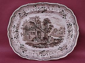 Staffordshire Transferware Platter Georgian c1830