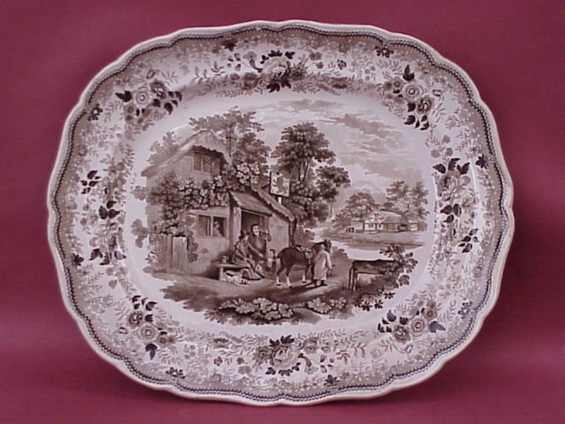Staffordshire Transferware Platter Georgian c1830