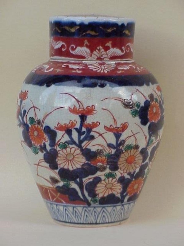 Japanese antique Imari porcelain Tea Caddy