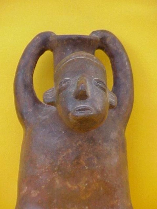 Pre Colombian pottery figure Nayarit Standing Man
